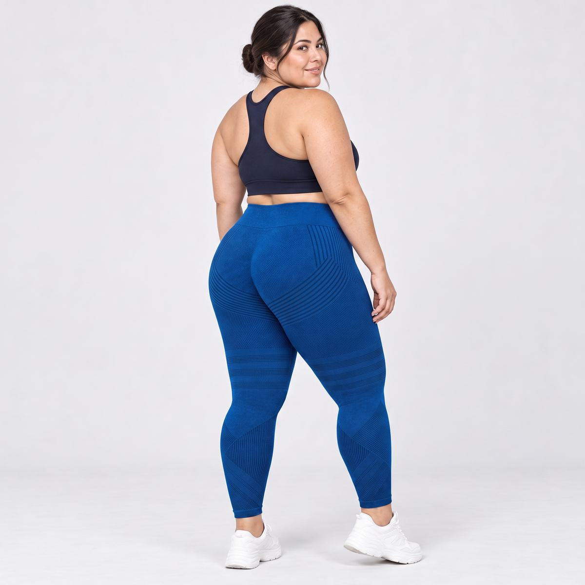 Sira Sculpt 4D Leggings in Royal Blue, worn (studio)