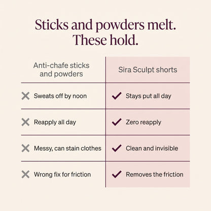 Sticks and powders vs Sira Sculpt shorts