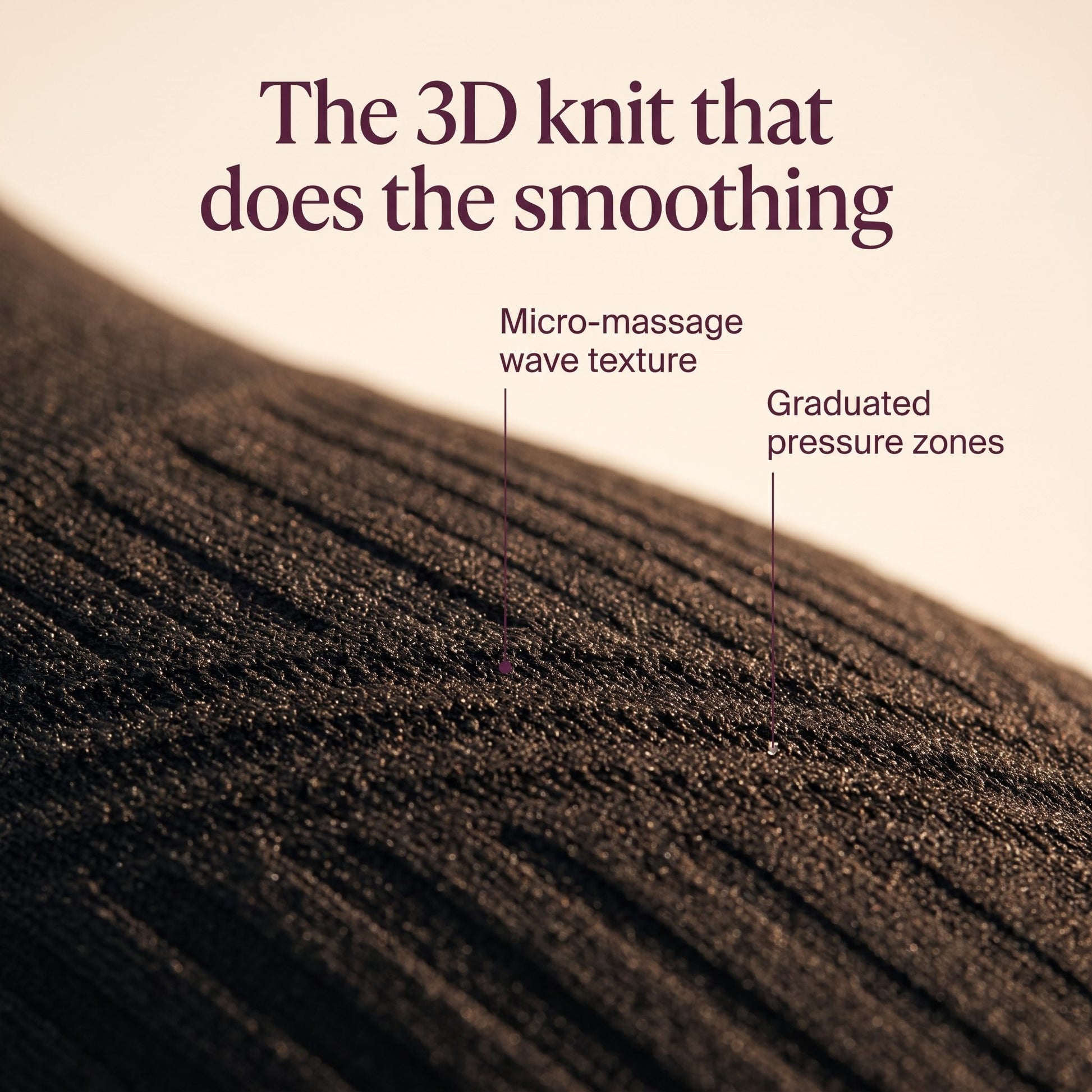 3D wave-knit fabric close-up