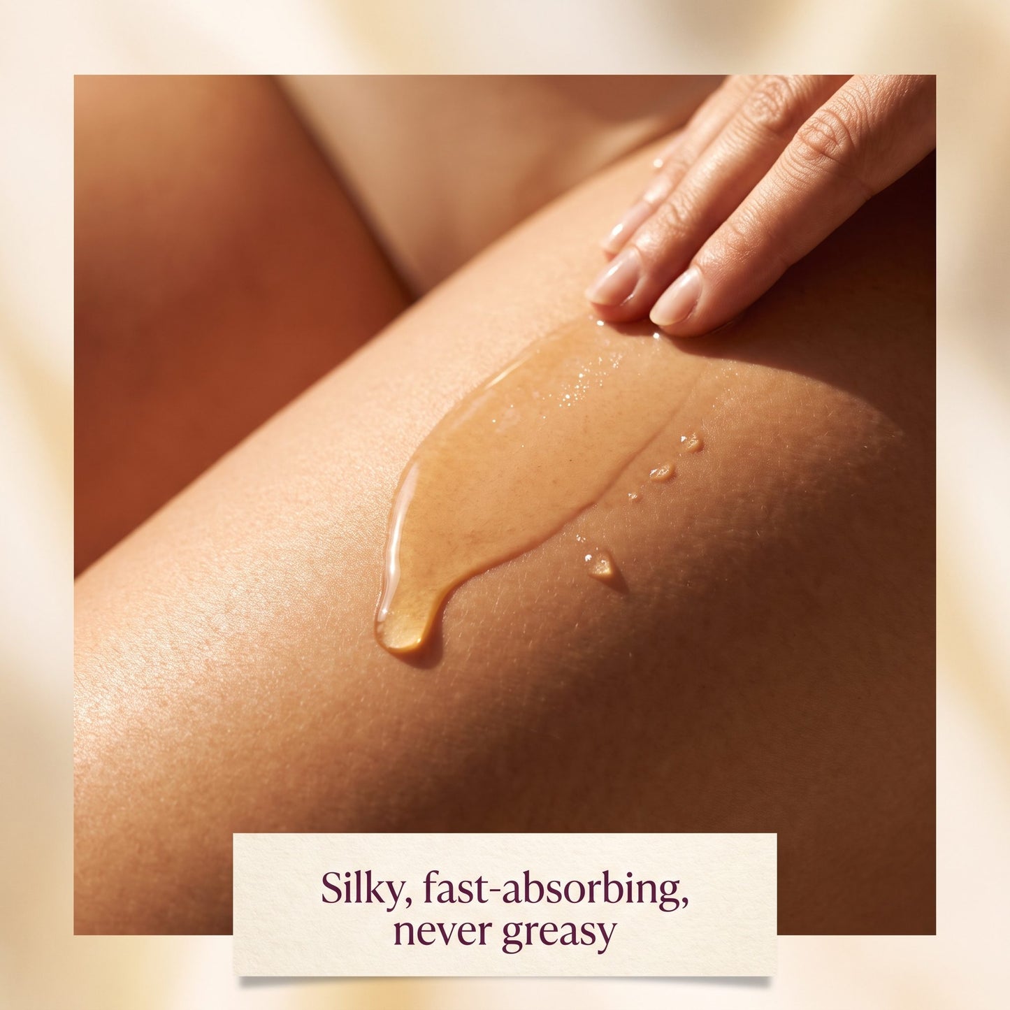 Silky fast-absorbing oil texture