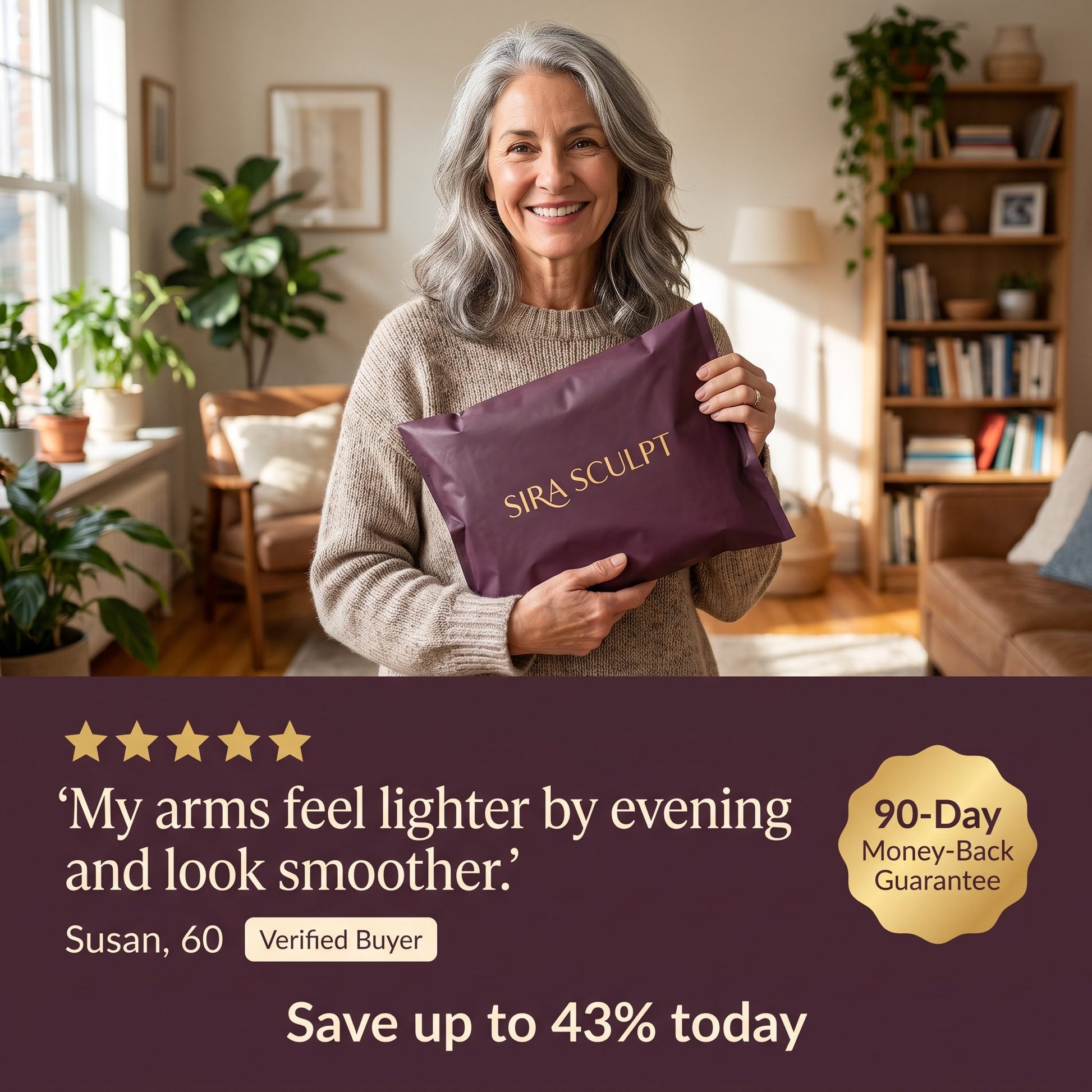 Customer review Susan 60, 90-day guarantee